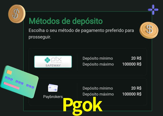 O cassino Pgok oferece uma grande variedade de métodos de pagamento